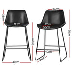 Artiss 4x Bar Stools Leather Padded Metal Legs Black - Furniture > Bar Stools & Chairs > Massage Chairs