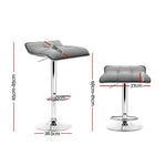 Artiss 4x Bar Stools Linen Padded Gas Lift - Furniture > Bar Stools & Chairs > Table & Bar Stools