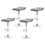Artiss 4x Bar Stools Linen Padded Gas Lift - Furniture > Bar Stools & Chairs > Table & Bar Stools
