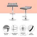 Artiss 4x Bar Stools Linen Padded Gas Lift - Furniture > Bar Stools & Chairs > Table & Bar Stools
