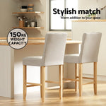 Artiss 4x Bar Stools Linen Upholstered Chairs - Furniture > Bar Stools & Chairs > Massage Chairs