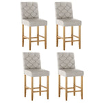 Artiss 4x Bar Stools Linen Upholstered Chairs - Furniture > Bar Stools & Chairs > Massage Chairs