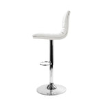 Artiss 4x Bar Stools Padded Leather Gas Lift White - Furniture > Bar Stools & Chairs