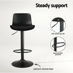 Artiss 4x Bar Stools Padded Seat Gas Lift Black - Furniture > Bar Stools & Chairs > Massage Chairs