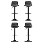 Artiss 4x Bar Stools Padded Seat Gas Lift Black - Furniture > Bar Stools & Chairs > Massage Chairs