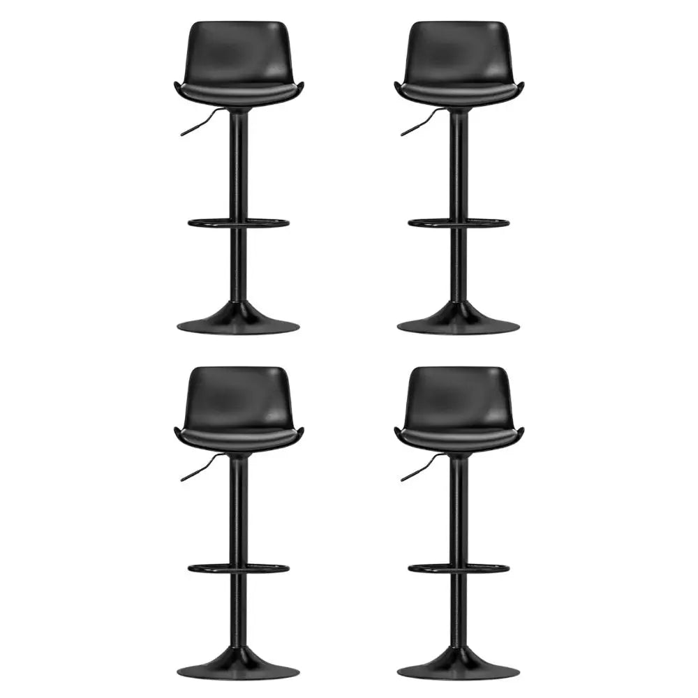 Artiss 4x Bar Stools Padded Seat Gas Lift Black - Furniture > Bar Stools & Chairs > Massage Chairs