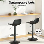 Artiss 4x Bar Stools Padded Seat Gas Lift Black - Furniture > Bar Stools & Chairs > Massage Chairs