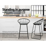 Artiss 4x Bar Stools Padded Seat Metal - Furniture > Bar Stools & Chairs