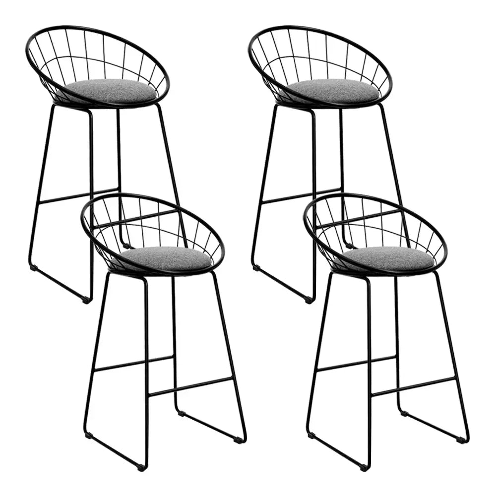 Artiss 4x Bar Stools Padded Seat Metal - Furniture > Bar Stools & Chairs