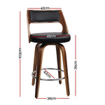 Artiss 4x Bar Stools Swivel Leather Chair 76cm - Furniture > Bar Stools & Chairs > Table & Bar Stools