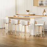 Artiss 4x Bar Stools Swivel Leather Chairs Wooden - Furniture > Bar Stools & Chairs > Arm Chairs & Recliners