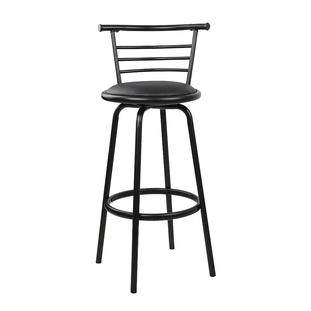 Artiss 4x Bar Stools Swivel Leather Padded Metal - Furniture > Bar Stools & Chairs