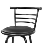 Artiss 4x Bar Stools Swivel Leather Padded Metal - Furniture > Bar Stools & Chairs