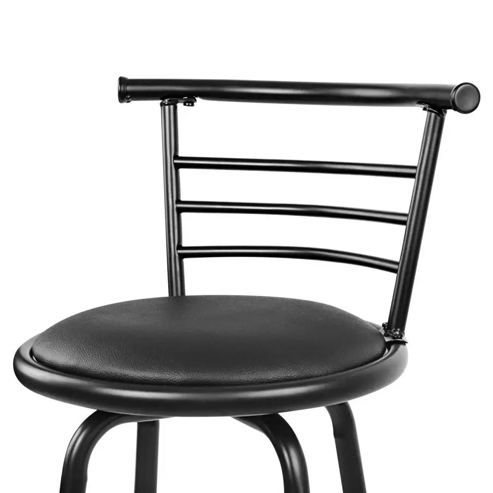Artiss 4x Bar Stools Swivel Leather Padded Metal - Furniture > Bar Stools & Chairs
