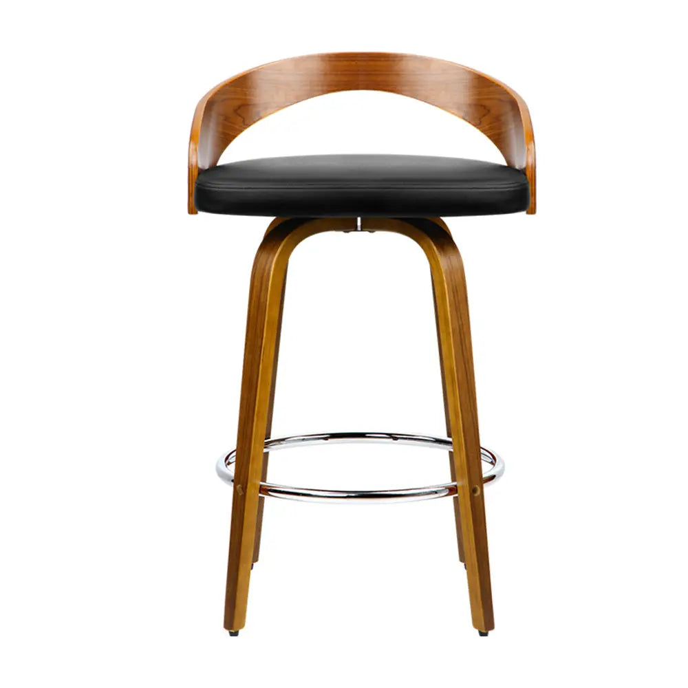 Artiss 4x Bar Stools Swivel Seat Curving Backrest - Furniture > Bar Stools & Chairs