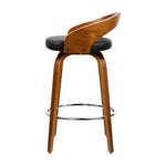 Artiss 4x Bar Stools Swivel Seat Curving Backrest - Furniture > Bar Stools & Chairs