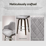 Artiss 4x Bar Stools Swivel Velvet Padded Wooden - Furniture > Bar Stools & Chairs > Table & Bar Stools