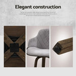 Artiss 4x Bar Stools Swivel Velvet Padded Wooden - Furniture > Bar Stools & Chairs > Table & Bar Stools