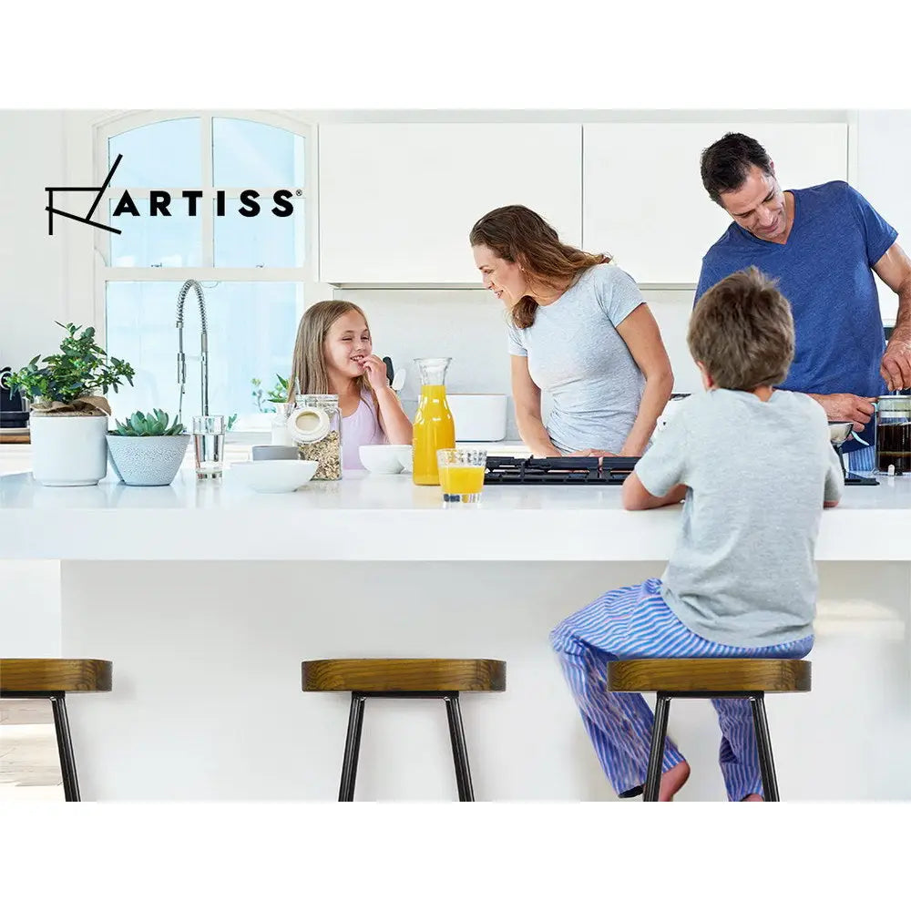 Artiss 4x Bar Stools Tractor Seat 65cm Black - Furniture > Bar Stools & Chairs