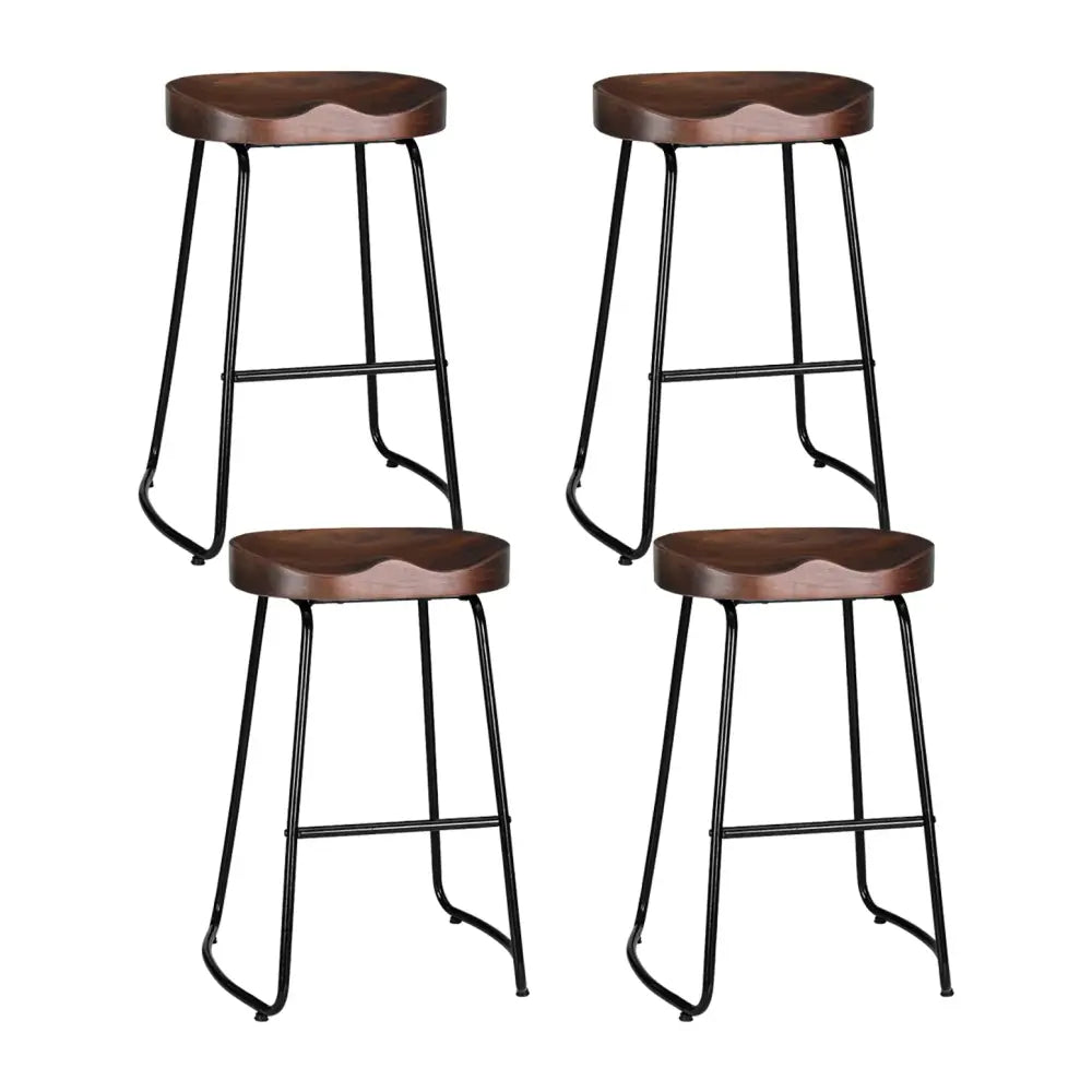 Artiss 4x Bar Stools Tractor Seat 65cm Black - Furniture > Bar Stools & Chairs