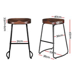 Artiss 4x Bar Stools Tractor Seat 65cm Black - Furniture > Bar Stools & Chairs