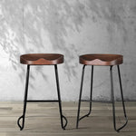 Artiss 4x Bar Stools Tractor Seat 65cm Black - Furniture > Bar Stools & Chairs