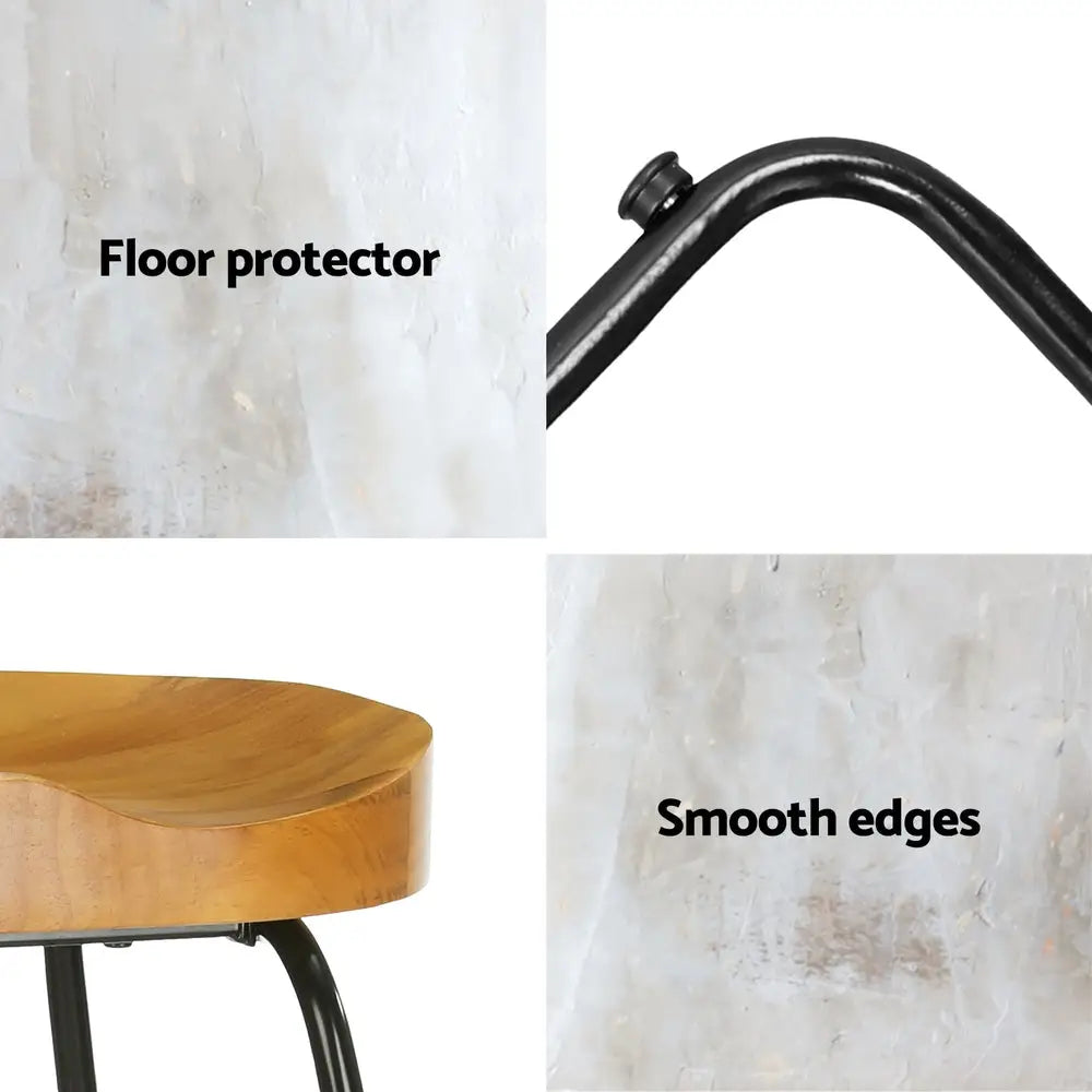 Artiss 4x Bar Stools Tractor Seat 65cm Wooden - Furniture > Bar Stools & Chairs > Table & Bar Stools