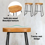 Artiss 4x Bar Stools Tractor Seat 65cm Wooden - Furniture > Bar Stools & Chairs > Table & Bar Stools