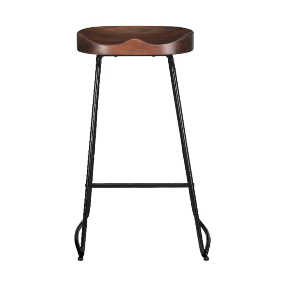 Artiss 4x Bar Stools Tractor Seat 75cm Black - Furniture > Bar Stools & Chairs