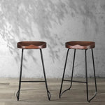 Artiss 4x Bar Stools Tractor Seat 75cm Black - Furniture > Bar Stools & Chairs