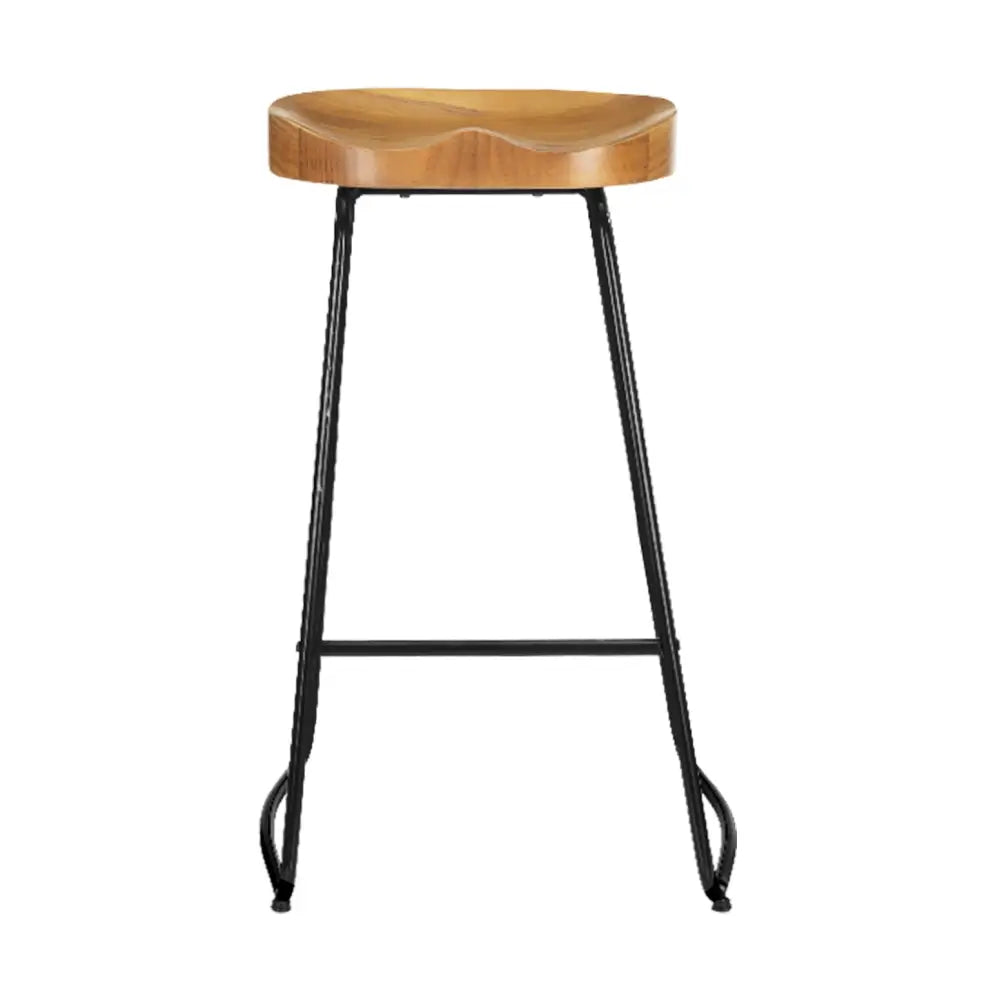 Artiss 4x Bar Stools Tractor Seat 75cm Wooden - Furniture > Bar Stools & Chairs