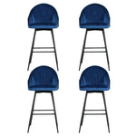 Artiss 4x Bar Stools Velvet Swivel Metal Legs Blue - Furniture > Bar Stools & Chairs > Massage Chairs