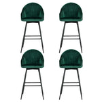 Artiss 4x Bar Stools Velvet Swivel Metal Legs Green - Furniture > Bar Stools & Chairs > Massage Chairs