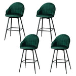 Artiss 4x Bar Stools Velvet Swivel Metal Legs Green - Furniture > Bar Stools & Chairs > Massage Chairs