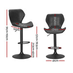 Artiss 4x Bar Stools Vintage Leather Gas Lift Black - Furniture > Bar Stools & Chairs > Massage Chairs
