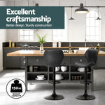 Artiss 4x Bar Stools Vintage Leather Gas Lift Black - Furniture > Bar Stools & Chairs > Massage Chairs