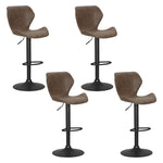 Artiss 4x Bar Stools Vintage Leather Gas Lift Brown - Furniture > Bar Stools & Chairs > Massage Chairs
