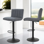 Artiss 4x Bar Stools Vintage Leather Gas Lift Grey - Furniture > Bar Stools & Chairs > Massage Chairs