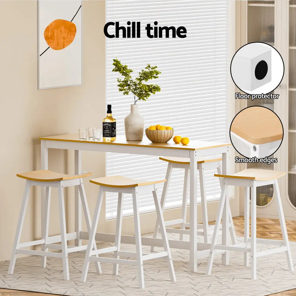 Artiss 4x Bar Stools Wooden Chairs Oak - Furniture > Bar Stools & Chairs > Massage Chairs