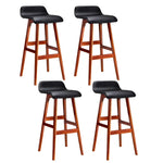 Artiss 4x Bar Stools Wooden Stool Black - Furniture > Bar Stools & Chairs > Table & Bar Stools