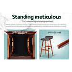 Artiss 4x Bar Stools Wooden Stool Black - Furniture > Bar Stools & Chairs > Table & Bar Stools