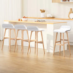 Artiss 4x Bar Stools Wooden Stool White - Furniture > Bar Stools & Chairs > Table & Bar Stools