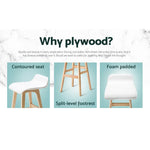 Artiss 4x Bar Stools Wooden Stool White - Furniture > Bar Stools & Chairs > Table & Bar Stools
