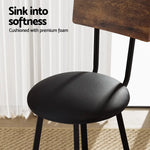 Artiss 4X Industrial Bar Stools Upholstered Counter Chairs Steel Frame Anti-Scratch - Furniture > Bar Stools & Chairs >