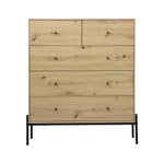 Artiss 5 Chest of Drawers - ARNO Pine - Furniture > Bedroom