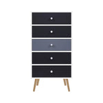Artiss 5 Chest of Drawers - BONDS White - Furniture > Living Room