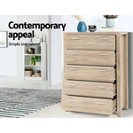 Artiss 5 Chest of Drawers - MAXI Pine - Furniture > Bedroom