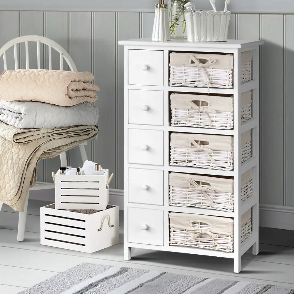 Artiss 5 Chest of Drawers with 5 Baskets - MAY - Furniture > Bedroom