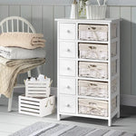 Artiss 5 Chest of Drawers with 5 Baskets - MAY - Furniture > Bedroom
