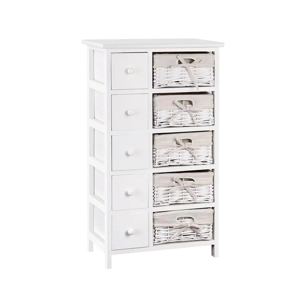 Artiss 5 Chest of Drawers with 5 Baskets - MAY - Furniture > Bedroom